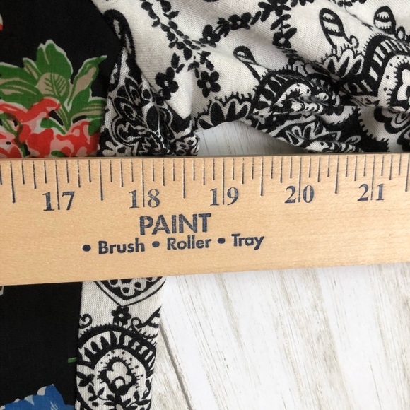 anthropologie tiny Black Floral Paisley Lacona Top - Picture 4 of 8